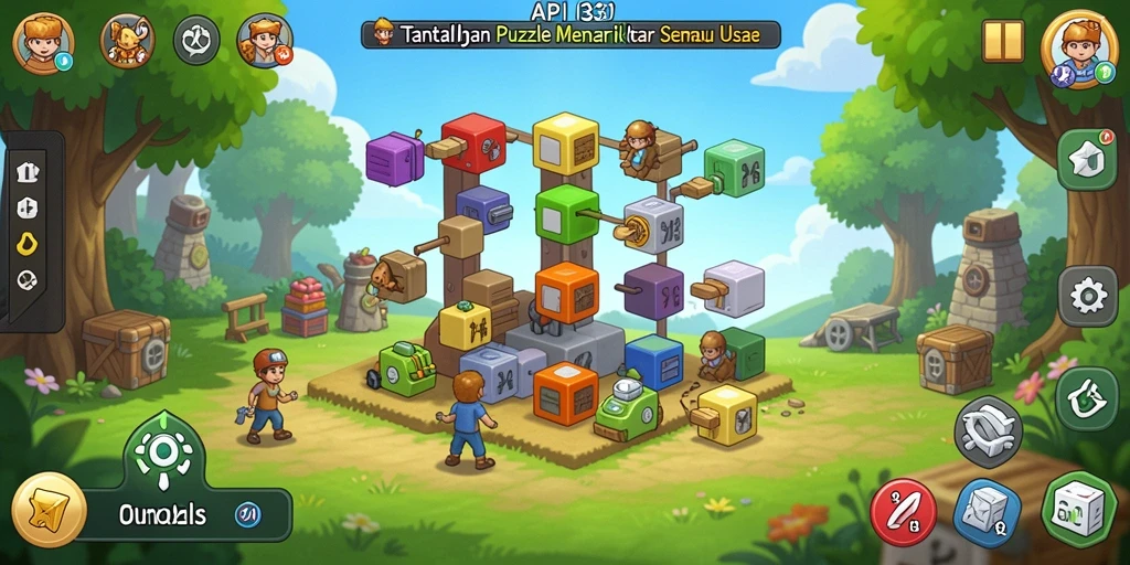 Tampilan gameplay seru dari API33 dengan beragam tantangan.