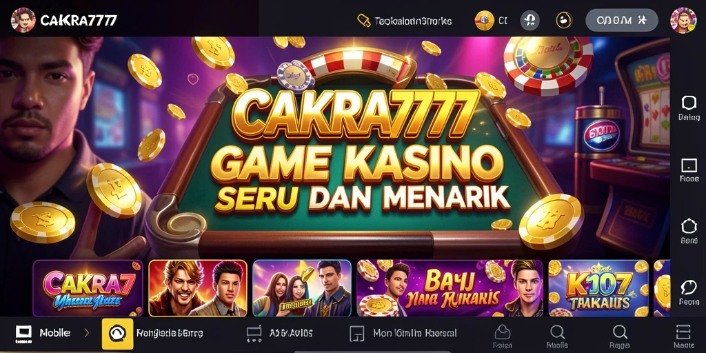 Tampilan gameplay yang seru dari CAKRA777 dalam suasana Kasino.