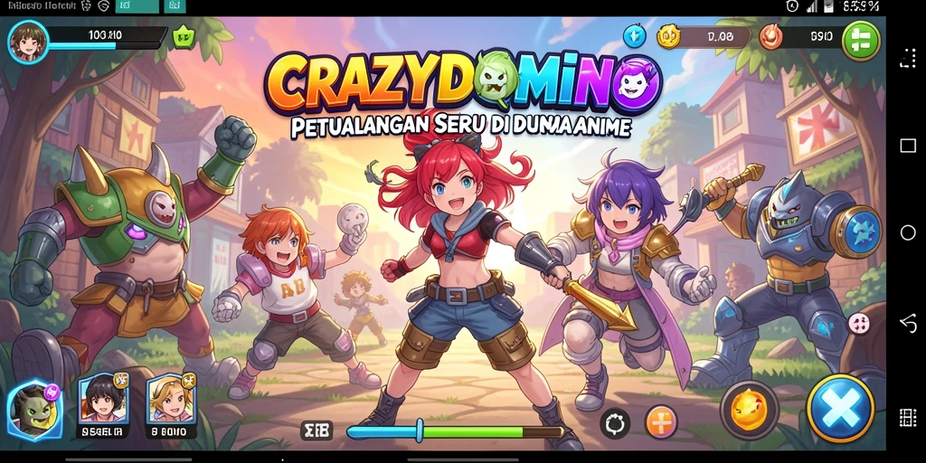Tampilan gameplay seru dengan karakter anime yang hidup.