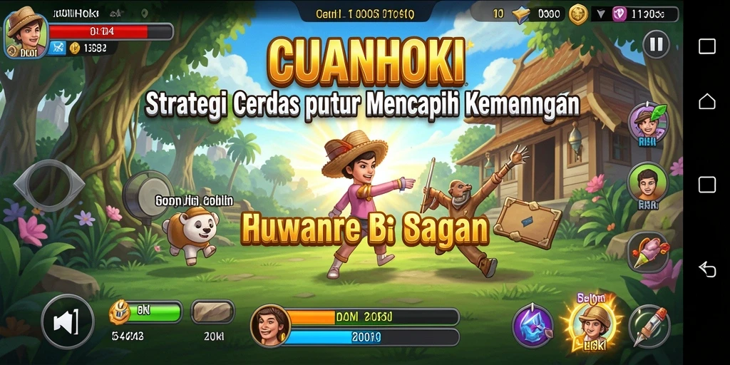 Tangkapan layar gameplay CUANHOKI yang menunjukkan pertempuran strategi yang intens.