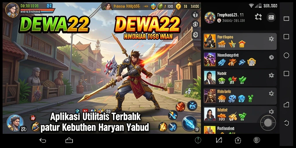 Tampilan antarmuka DEWA22 yang intuitif dan mudah digunakan.