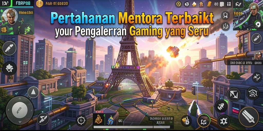 Tangkapan layar FBRP88 menampilkan aksi menara pertahanan yang mendebarkan.