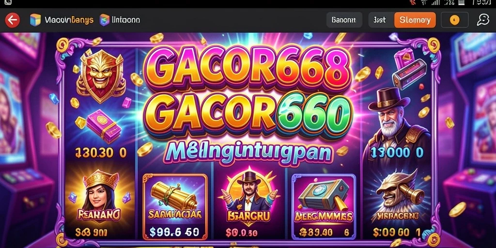 Tampilan gameplay menarik dari GACOR668 dengan berbagai pilihan slot.