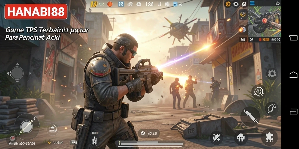 Tampilan aksi mendebarkan dalam gameplay HANABI88.
