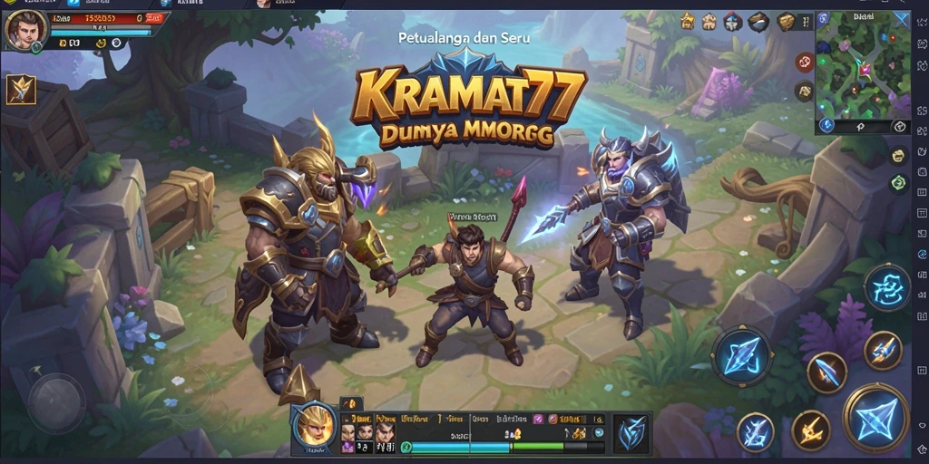 Tangkapan layar KRAMAT77 menampilkan aksi epic dalam petualangan MMORPG.