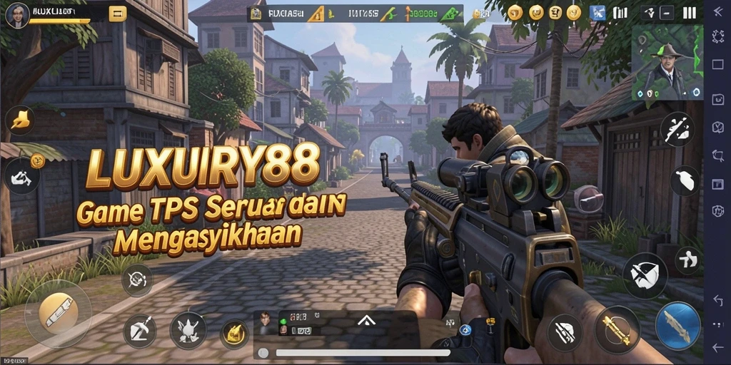 Tampilan gameplay LUXURY88 yang mendebarkan dalam aksi TPS.