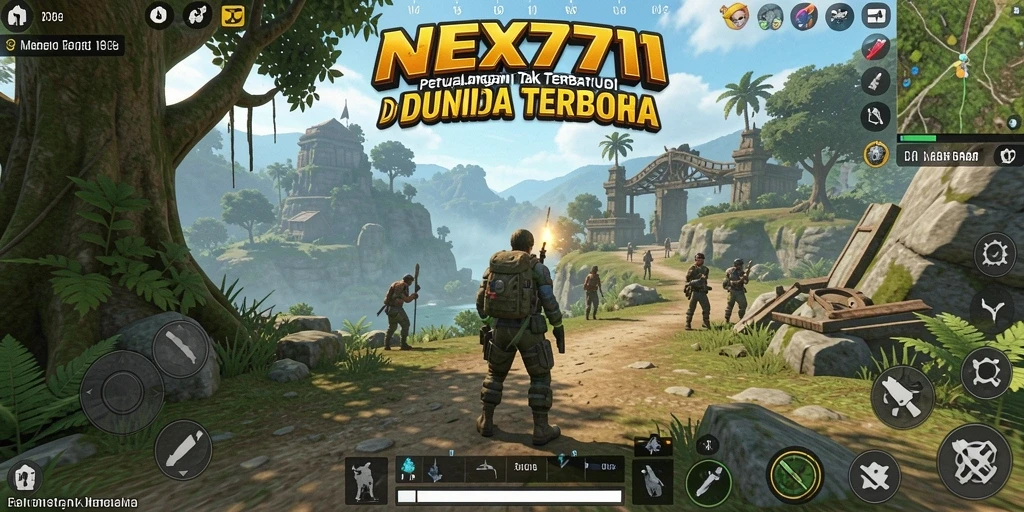Gameplay seru NEX777 di dunia terbuka yang luas.