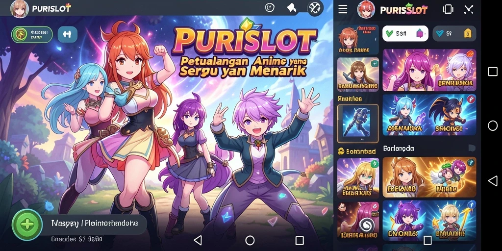 Tampilan gameplay seru dan mengasyikkan di dunia Anime.