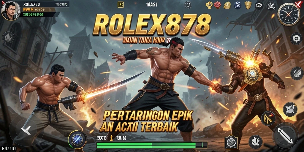 Screenshot ROLEX878 menampilkan aksi pertarungan yang seru dan mendebarkan.