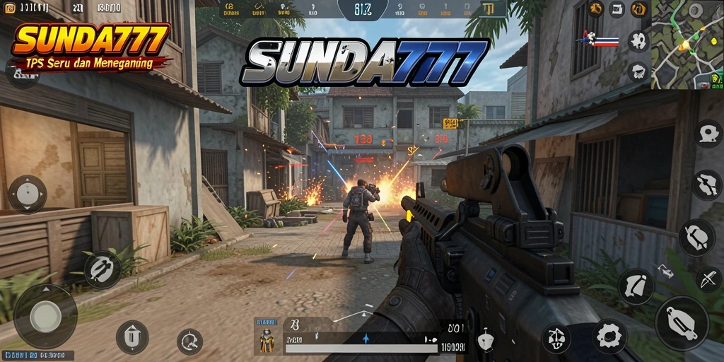 Screenshot SUNDA777 menampilkan aksi seru dalam pertempuran TPS.