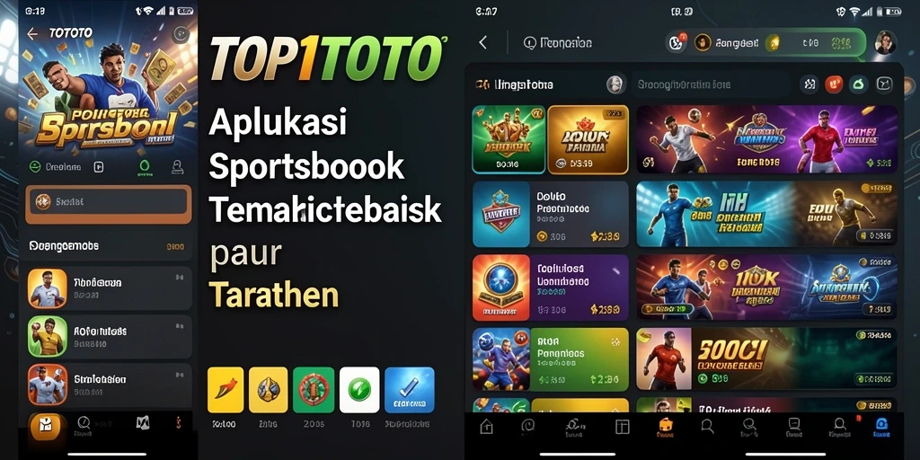 Tampilan menarik dari aplikasi TOP1TOTO saat melakukan taruhan olahraga.