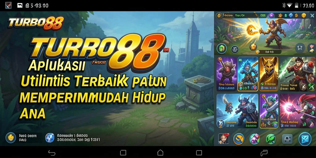 Tampilan utama TURBO88 yang memudahkan penggunaan aplikasi Utility.